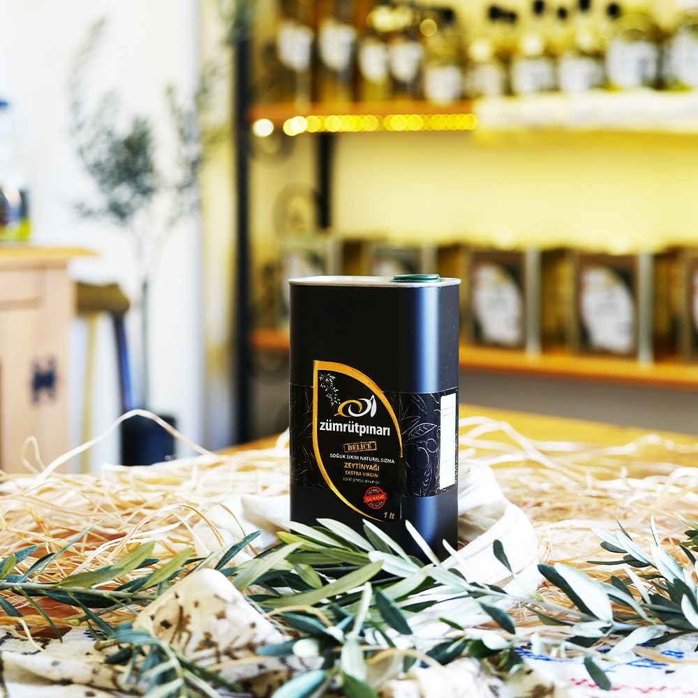 Delice (Yabani) İlk Hasat Soğuk Sıkım Zeytinyağı 1 Lt - Teneke