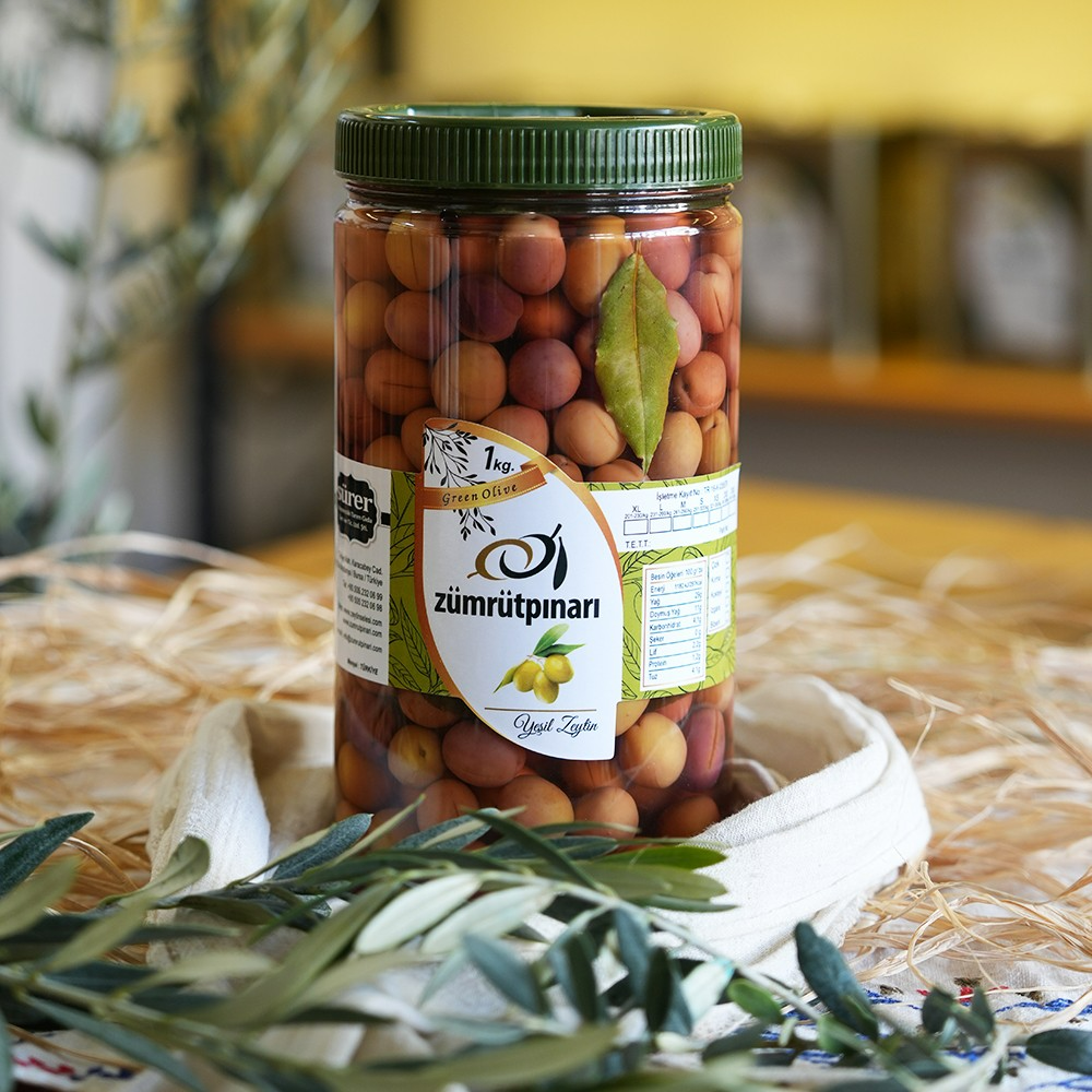 Limonlu Çizik Yeşil Zeytin M 1kg