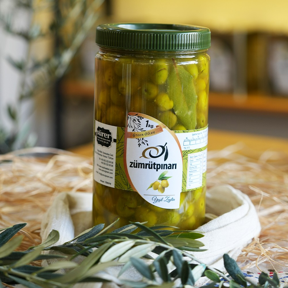 Köy Kırma Yeşil Zeytin M 1kg