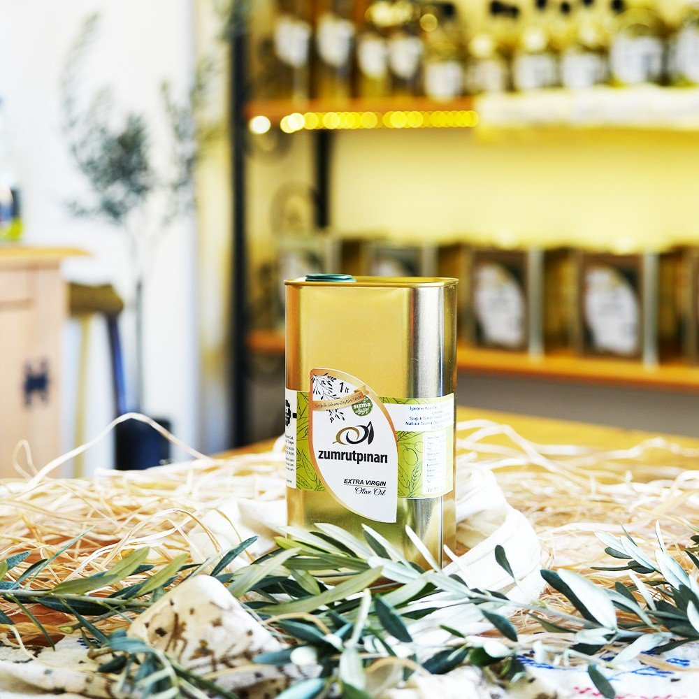Natürel Sızma Olgun Hasat Soğuk Sıkım Zeytinyağı 1 Lt - Teneke