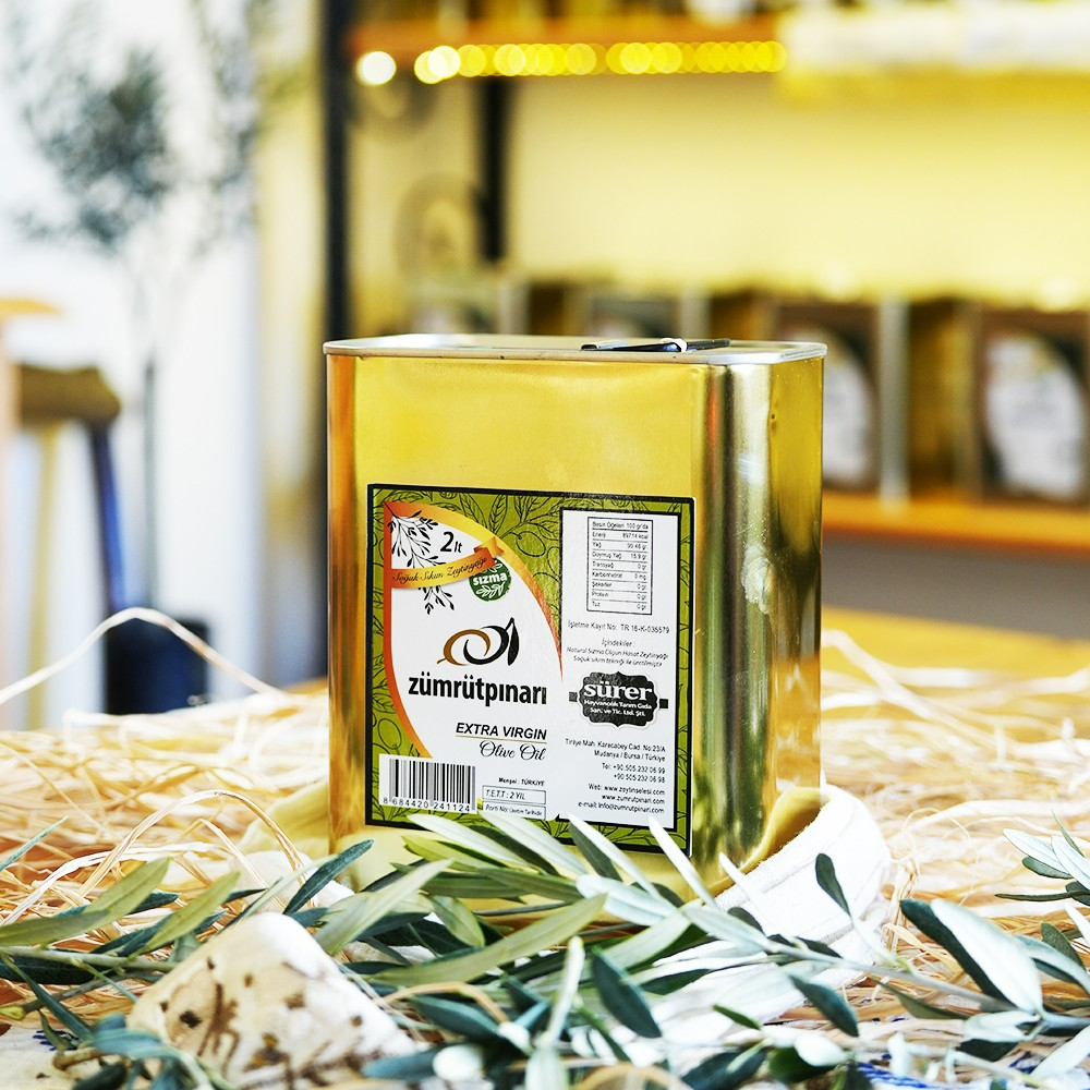 Natürel Sızma Olgun Hasat Zeytinyağı – Yemekler İçin | 2 Lt Teneke