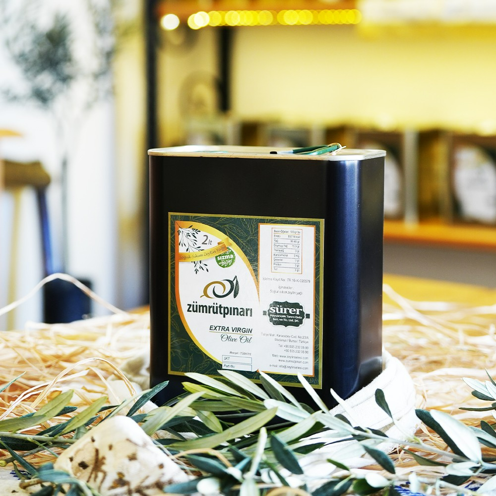 Özel Üretim Erken Hasat Soğuk Sıkım Zeytinyağı 2 Lt - Teneke