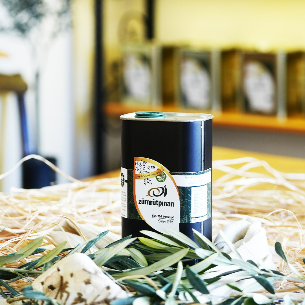 Özel Üretim Erken Hasat Soğuk Sıkım Zeytinyağı 0.5 Lt - Teneke