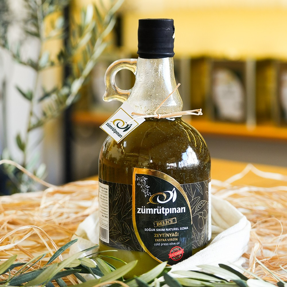 Delice (Yabani) İlk Hasat Soğuk Sıkım Zeytinyağı 1 Lt - Cam Şişe