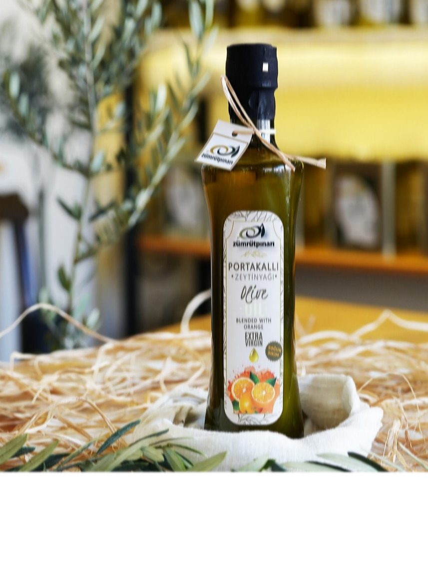 Portakallı Zeytinyağı 0.5 Lt - Cam Şişe