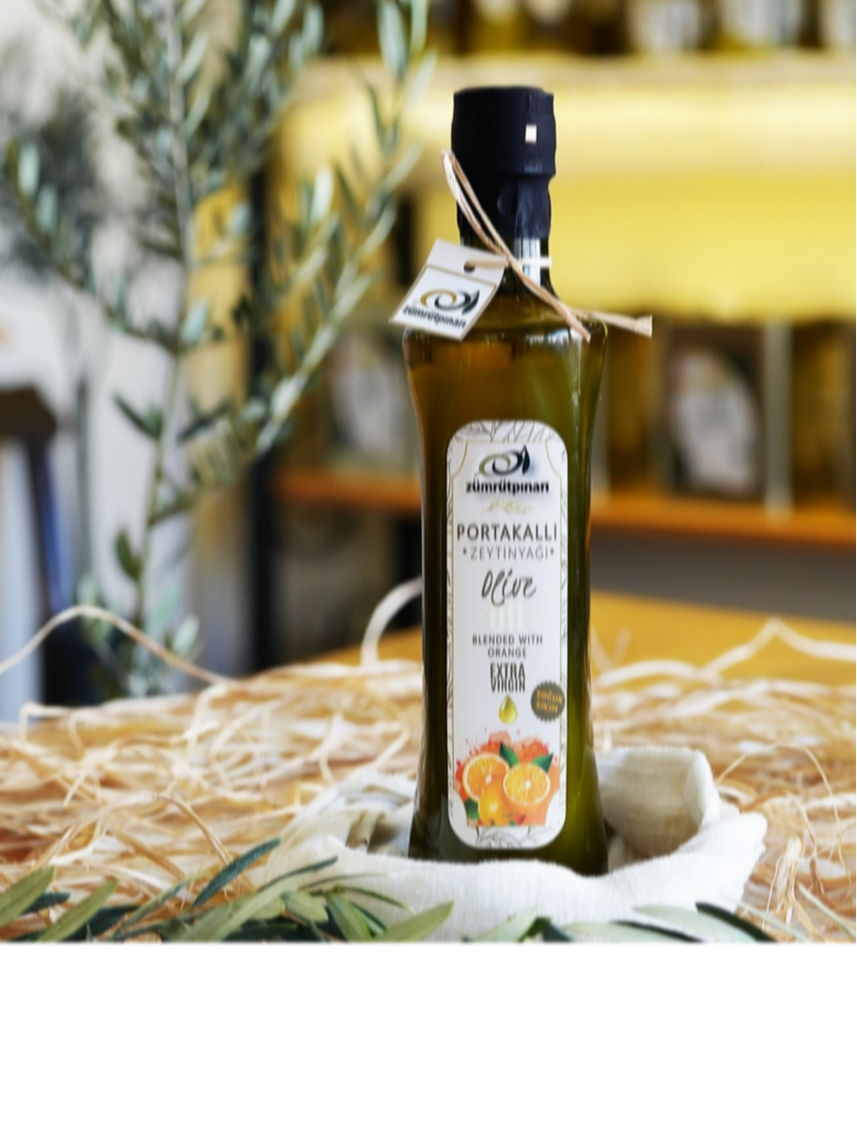 Portakallı Zeytinyağı 0.5 Lt - Cam Şişe